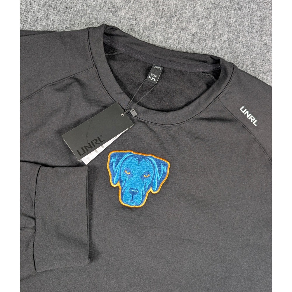 UNRL Crossover Crewneck‎ Mens 2XL Black Performance Pullover w/Logo NWT